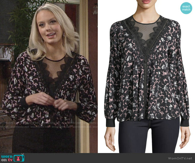 Kobi Halperin Avery Blouse worn by Abby Newman (Melissa Ordway) on The Young and the Restless