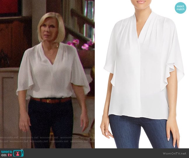 Kobi Halperin Carin Blouse worn by Brooke Logan (Katherine Kelly Lang) on The Bold and the Beautiful