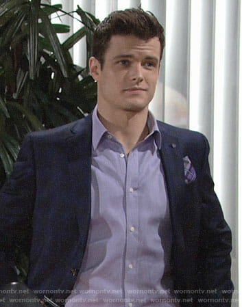 Kyle's blue plaid blazer on The Young and the Restless