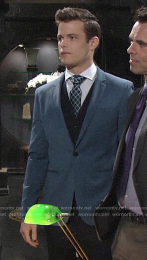 Kyle’s blue suit jacket on The Young and the Restless