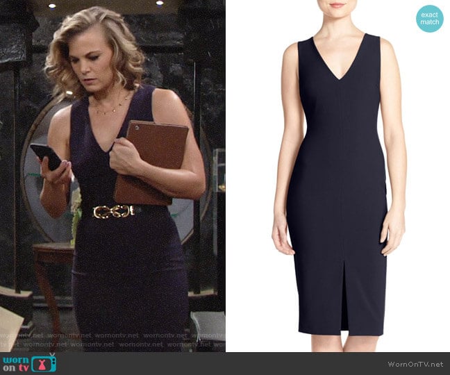 Likely Park Dress in Navy worn by Phyllis Newman (Gina Tognoni) on The Young and the Restless