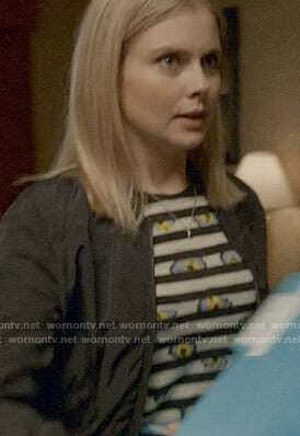 Liv's stripe and flower print top on iZombie