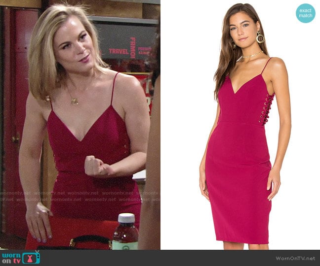 Lumier In The End Side Lace Up Dress worn by Phyllis Newman (Gina Tognoni) on The Young and the Restless