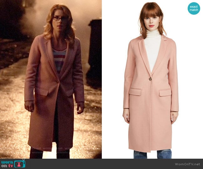 Mackage Hens Car Coat worn by Felicity Smoak (Emily Bett Rickards) on Arrow