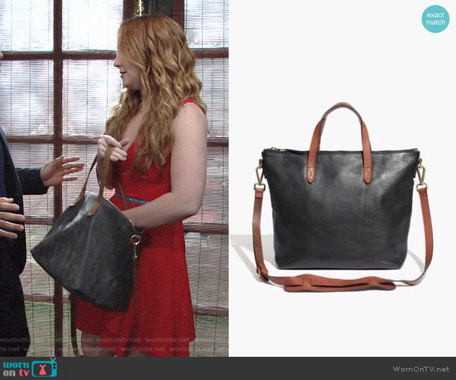 Madewell The Zip-Top Transport Tote worn by Mariah Copeland (Camryn Grimes) on The Young and the Restless