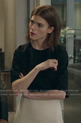 Maia's black and white dress on The Good Fight