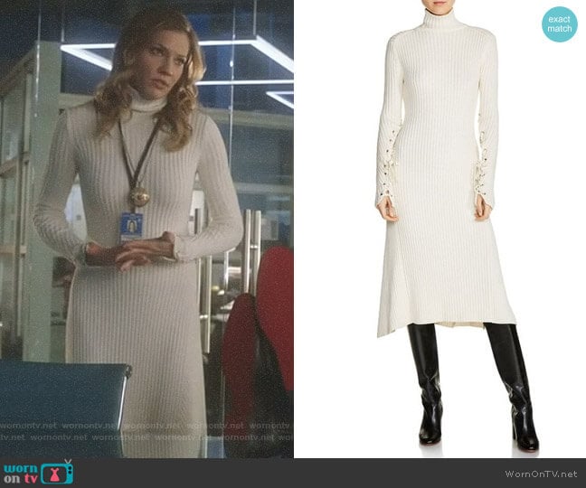 WornOnTV: Charlotte's white ribbed lace-up dress on Lucifer | Tricia Helfer  | Clothes and Wardrobe from TV