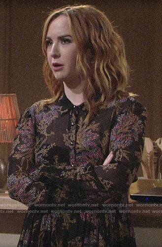 Mariah’s floral shirtdress on The Young and the Restless