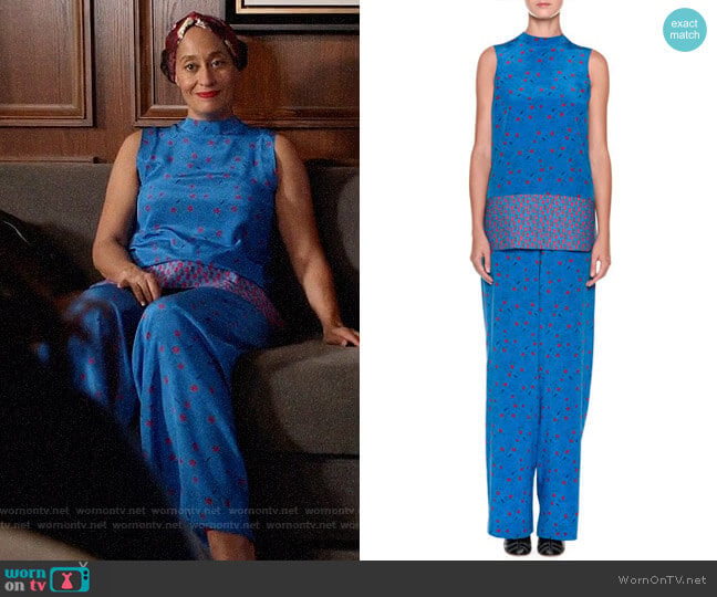 Marni Printed Blouse and Pants worn by Rainbow Johnson (Tracee Ellis Ross) on Black-ish