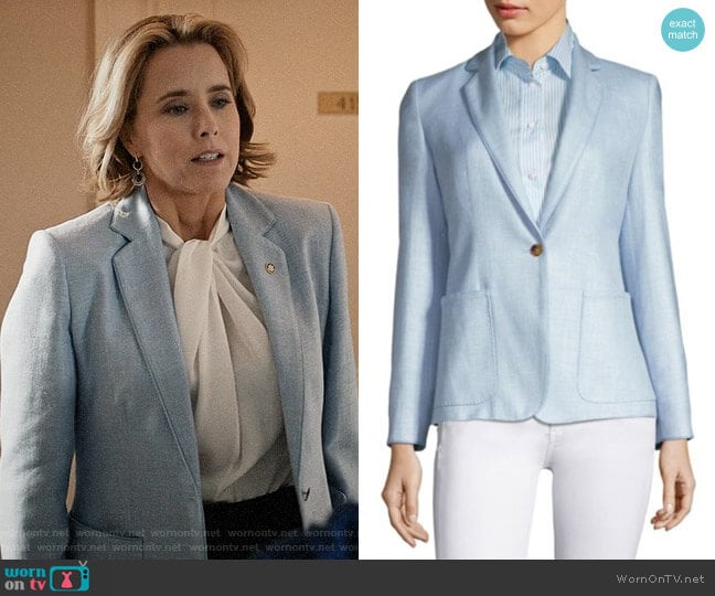 Max Mara Emy Stuoia Jacket worn by Elizabeth McCord (Téa Leoni) on Madam Secretary