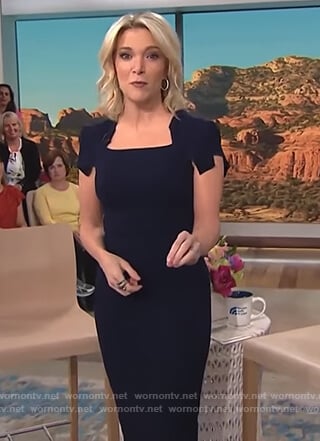 Megyn’s navy sheath dress on Megyn Kelly Today