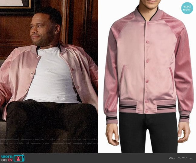 Ovadia & Sons Alex Varsity Jacket worn by Andre Johnson (Anthony Anderson) on Black-ish