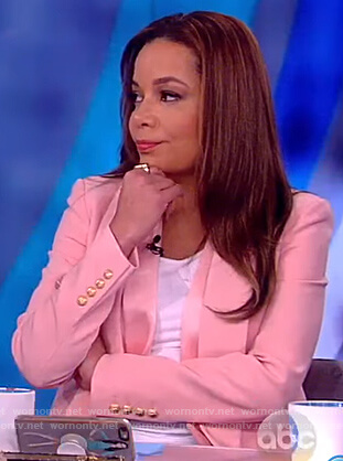 Sunny’s pink belted blazer on The View