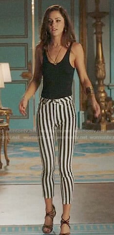 Princess Eleanor's black and white striped jeans on The Royals