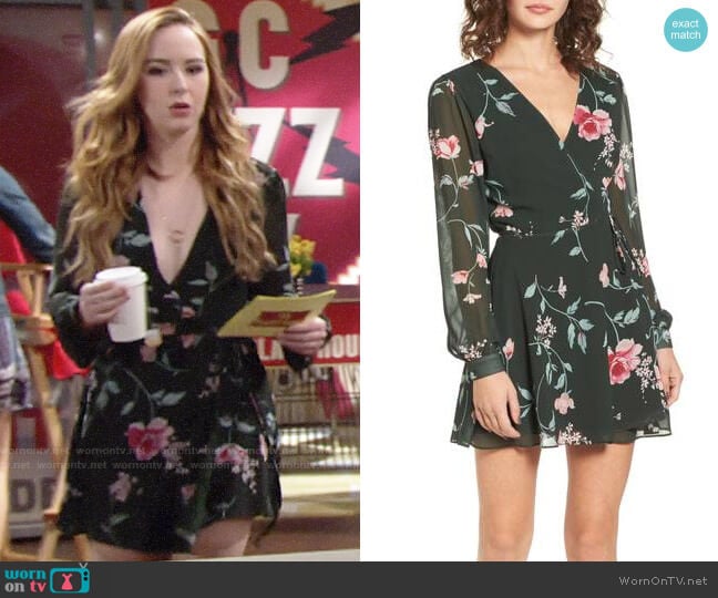 Privacy Please Castor Wrap Dress worn by Mariah Copeland (Camryn Grimes) on The Young and the Restless