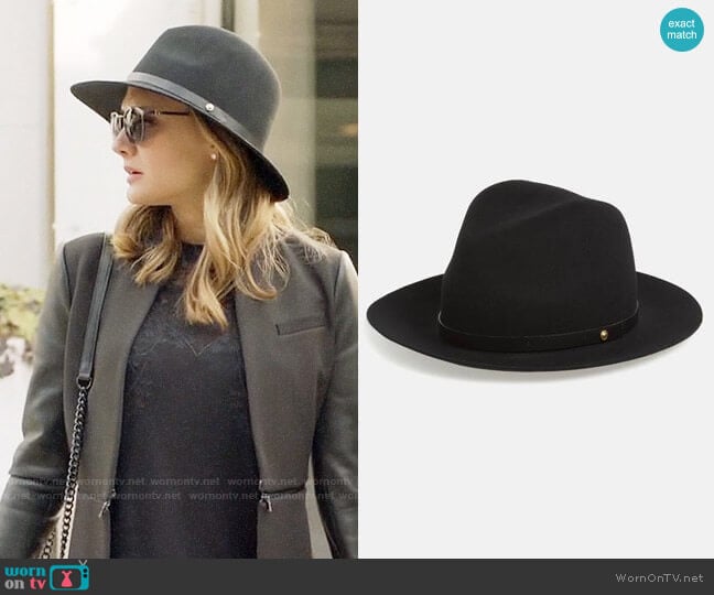 Rag & Bone Floppy Brim Felted Wool Fedora worn by Megan Morrison (Christine Evangelista) on The Arrangement