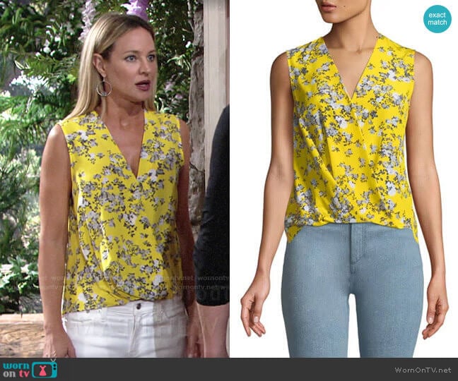 Rag & Bone Victor Blouse worn by Sharon Newman (Sharon Case) on The Young and the Restless