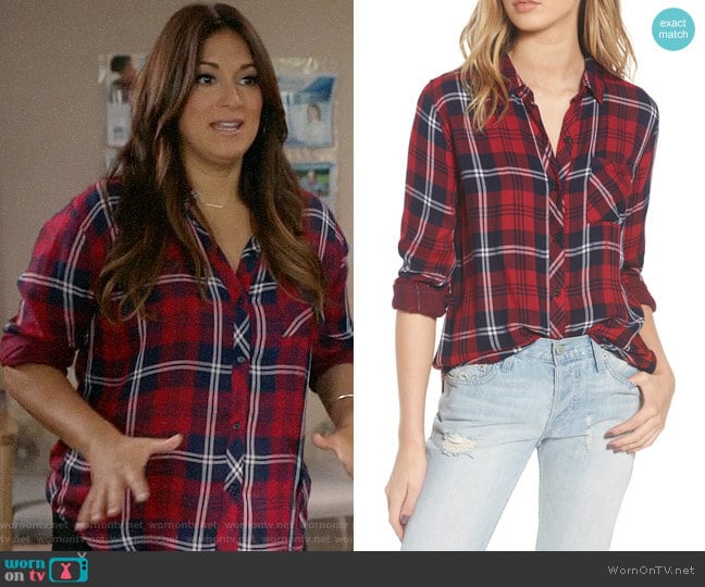 Rails Taitum Shirt worn by Colleen Brandon-Ortega (Angelique Cabral) on Life in Pieces