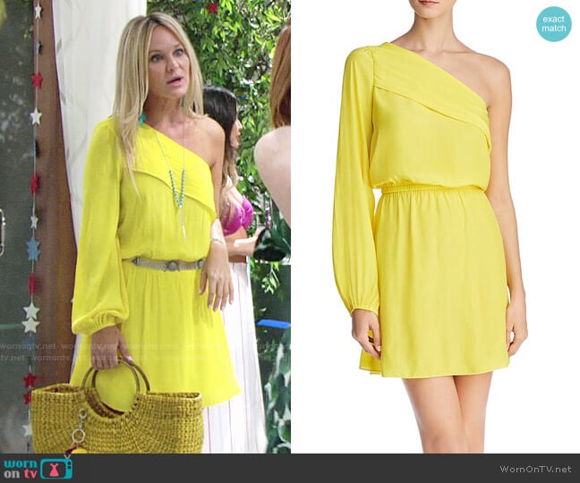 Ramy Brook x Martha Hunt Isla One-Shoulder Dress  worn by Sharon Newman (Sharon Case) on The Young and the Restless