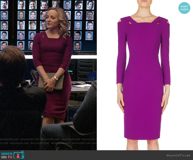 Roland Mouret Bleeker Dress worn by Marissa Morgan (Geneva Carr) on Bull