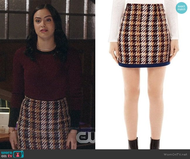 Sandro Nasty Skirt worn by Veronica Lodge (Camila Mendes) on Riverdale