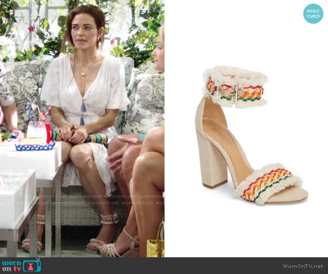 Schutz Zoola Sandal worn by Victoria Newman (Amelia Heinle) on The Young and the Restless