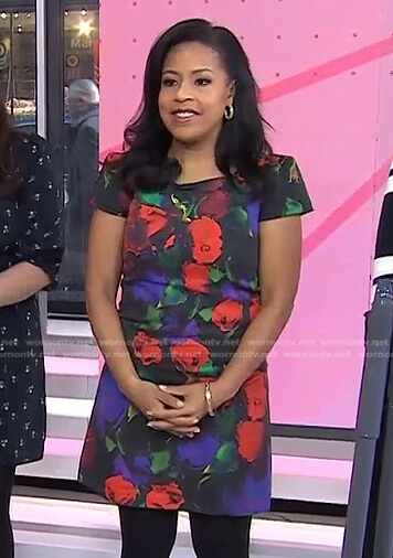 Sheinelle’s floral print cap sleeve dress on Today