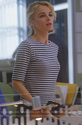 Lizzie's striped t-shirt on Instinct