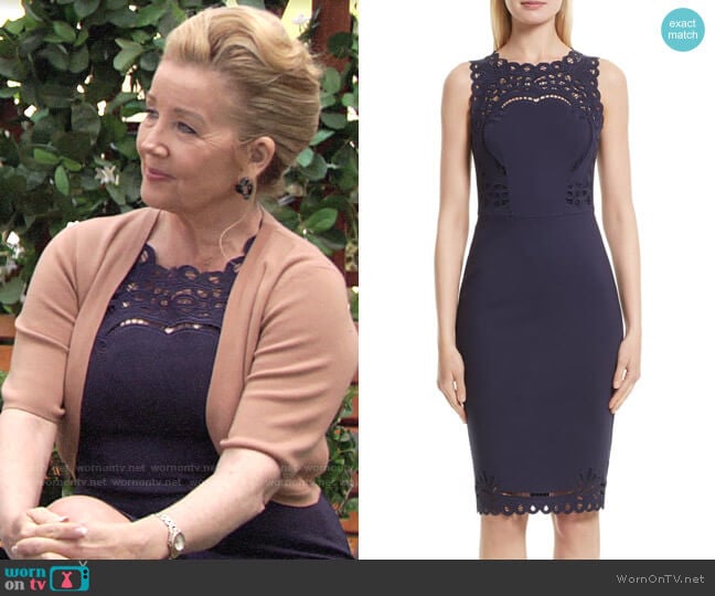 Ted Baker Verita Dress worn by Nikki Reed Newman (Melody Thomas-Scott) on The Young and the Restless