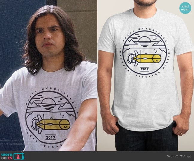 Threadless Boaty McBoatface Launch T-shirt worn by Cisco Ramon (Carlos Valdes) on The Flash