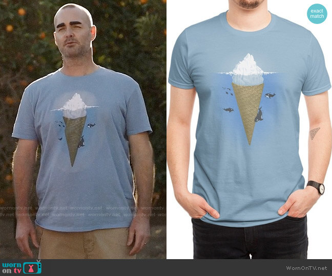 Threadless Hidden Part of Icebergs T-shirt worn by Phil Miller (Will Forte) on Last Man On Earth