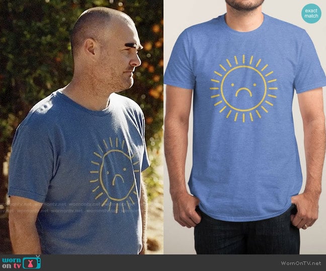 Threadless Sad Sun T-shirt worn by Phil Miller (Will Forte) on Last Man On Earth