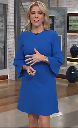 Megyn’s blue tiered bell sleeve dress on Megyn Kelly Today