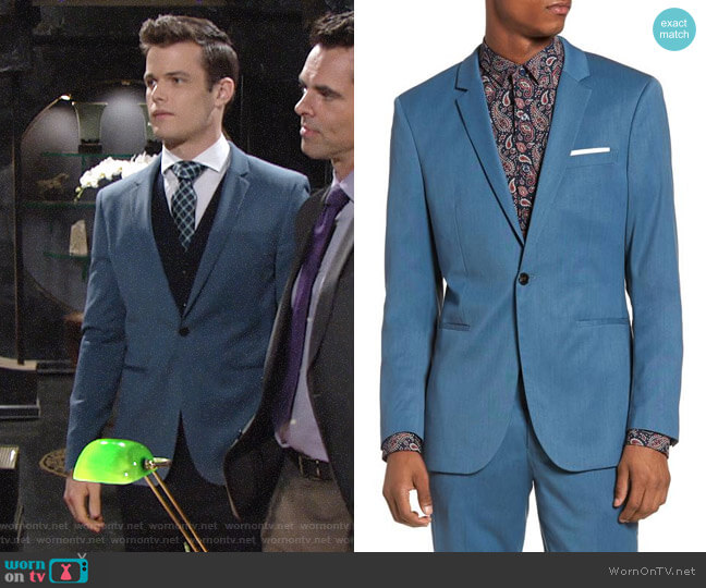 Topman Skinny Fit Suit Jacket worn by Kyle Abbott (Michael Mealor) on The Young and the Restless