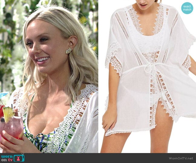 Topshop V-Neck Cover-Up Caftan worn by Abby Newman (Melissa Ordway) on The Young and the Restless