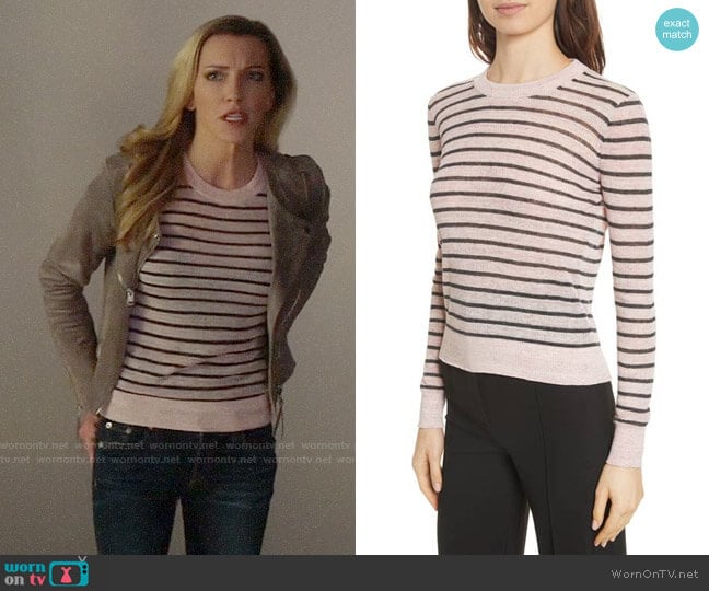 Veronica Beard Dean Sweater worn by Laurel Lance (Katie Cassidy) on Arrow