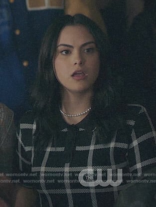 Veronica's black checked dress on Riverdale