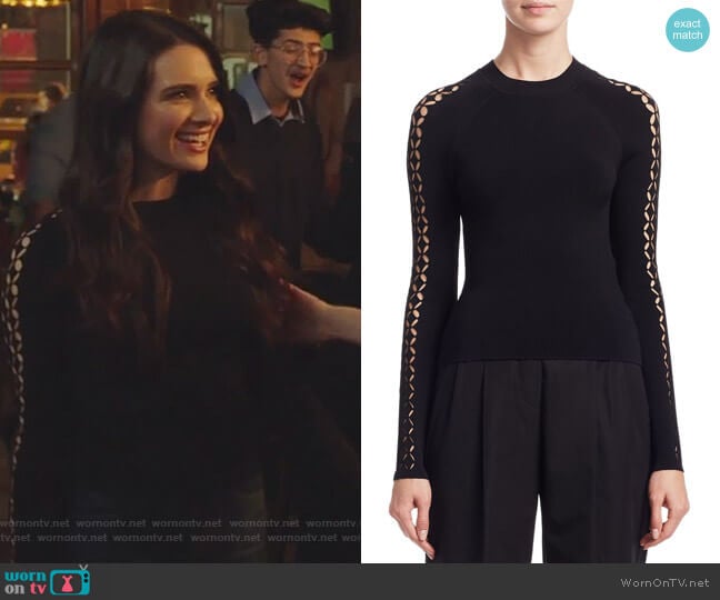 Cutout Raglan Sweater by Alexander Wang worn by Jane Sloan (Katie Stevens) on The Bold Type