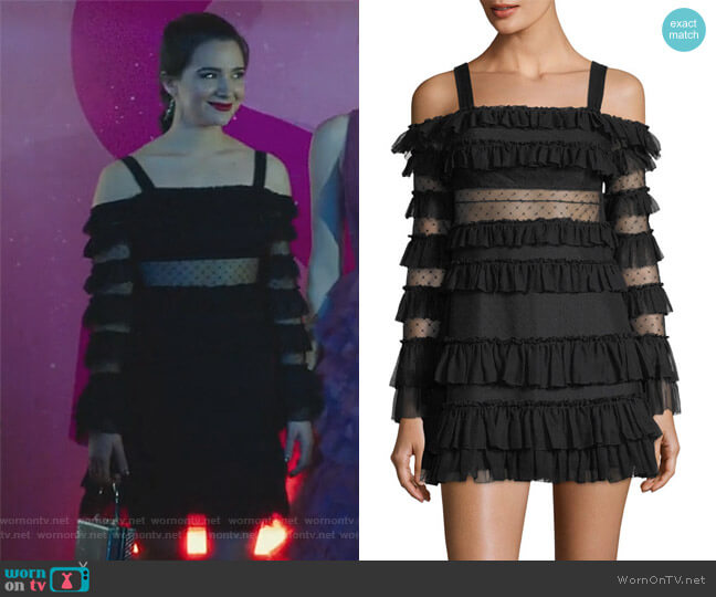 Brandi Off-the-Shoulder Tiered Ruffled Mini Dress by Alexis worn by Jane Sloan (Katie Stevens) on The Bold Type