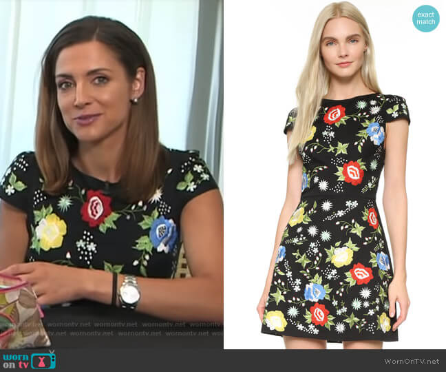 Ellen Dress by Alice + Olivia worn by Paula Faris on Good Morning America