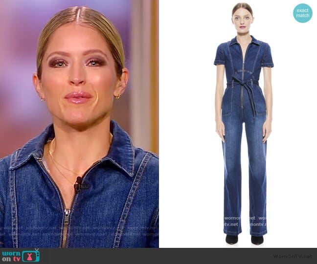 WornOnTV: Sara’s blue denim jumpsuit on The View | Sara Haines ...