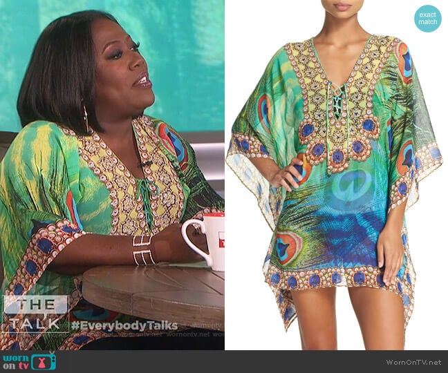 Kashmir Short Kaftan by Asa Kaftans worn by Sheryl Underwood on The Talk