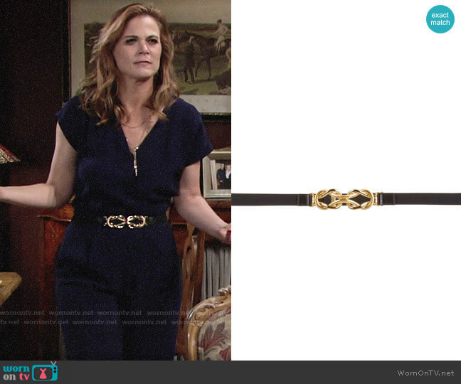 Bcbgmaxazria Knot Waist Belt worn by Phyllis Newman (Gina Tognoni) on The Young & the Restless