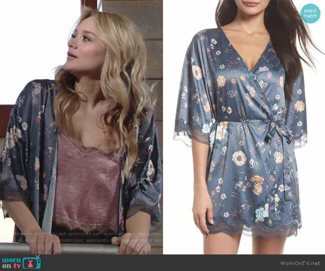 Chelsea28 Midnight Hours Short Robe worn by Summer Newman (Hunter King) on The Young & the Restless