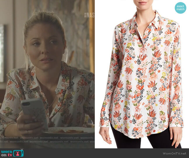 Essential Floral Silk Button Down Blouse by Equipment worn by Jessie Caine (Kaitlin Doubleday) on Nashville