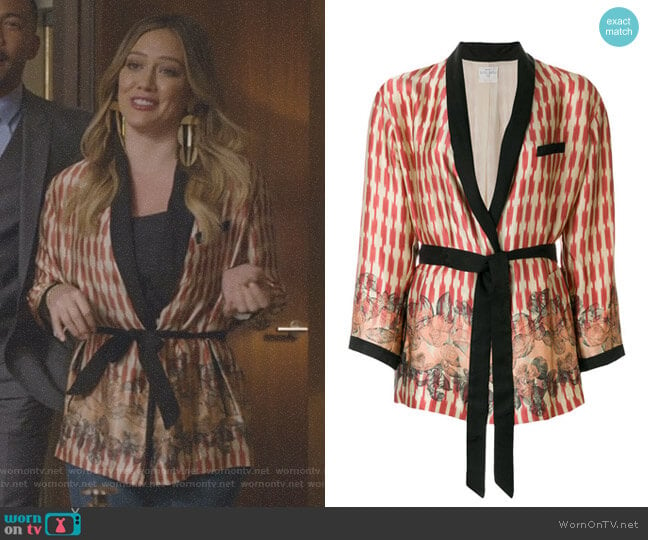 Kimono Jacket by Forte Forte worn by Kelsey Peters (Hilary Duff) on Younger