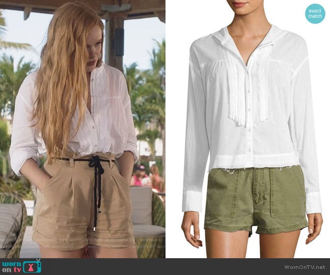 Breezy Pleated Shirt by Free People worn by Eliza (Abigail Cowen) on The Fosters