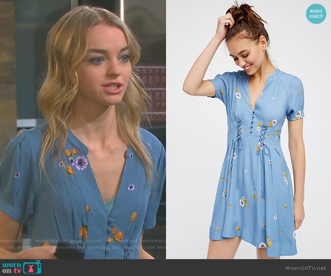 Dream Girl Mini Dress by Free People worn by Claire Brady (Olivia Keegan) on Days of our Lives