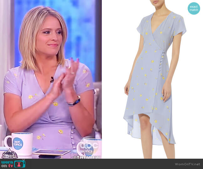 Olivia Wrap Dress by Intermix worn by Sara Haines  on The View