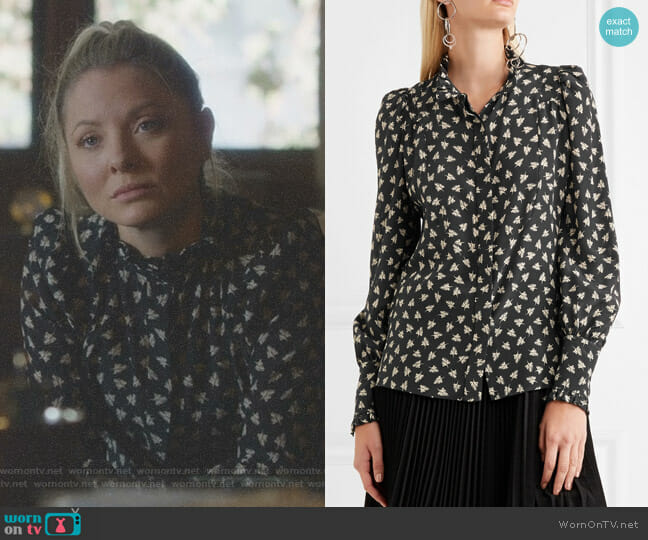 Sloan Printed Silk-Chiffon Blouse by Isabel Marant worn by Jessie Caine (Kaitlin Doubleday) on Nashville